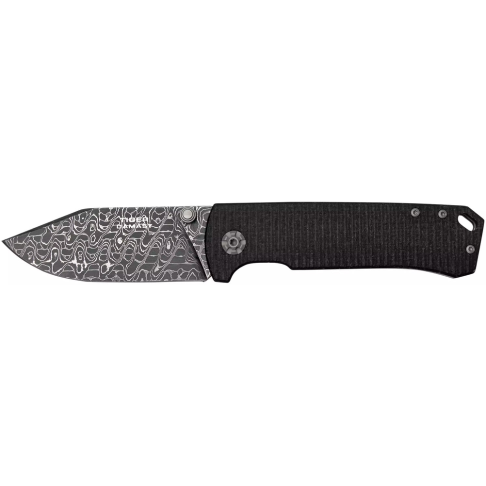 Нож складной Boker Tiger-Damascus 200 мм Frame Lock Black (111103DAM)