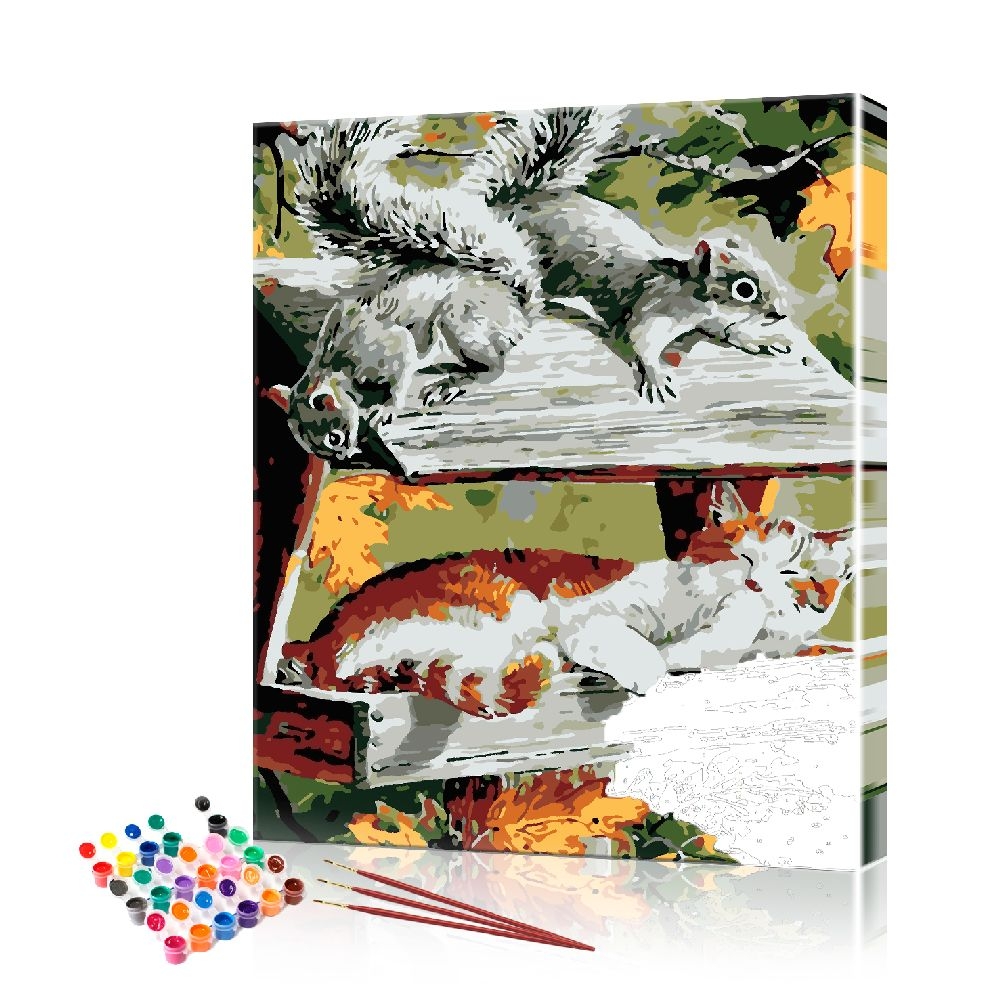 Картина по номерам ArtSale Кот и белки PBN0749 40х50 см