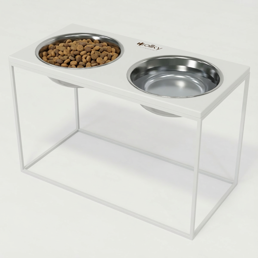 Миски на подставке для очень больших собак Hollky Base XXL40 2х2,8 л (BXXL40-643240-WHWH)