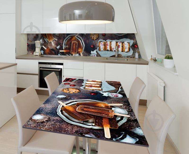 Наклейка 3Д виниловая на стол Zatarga «Вкусный лёд» 600х1200 мм (Z183410st)