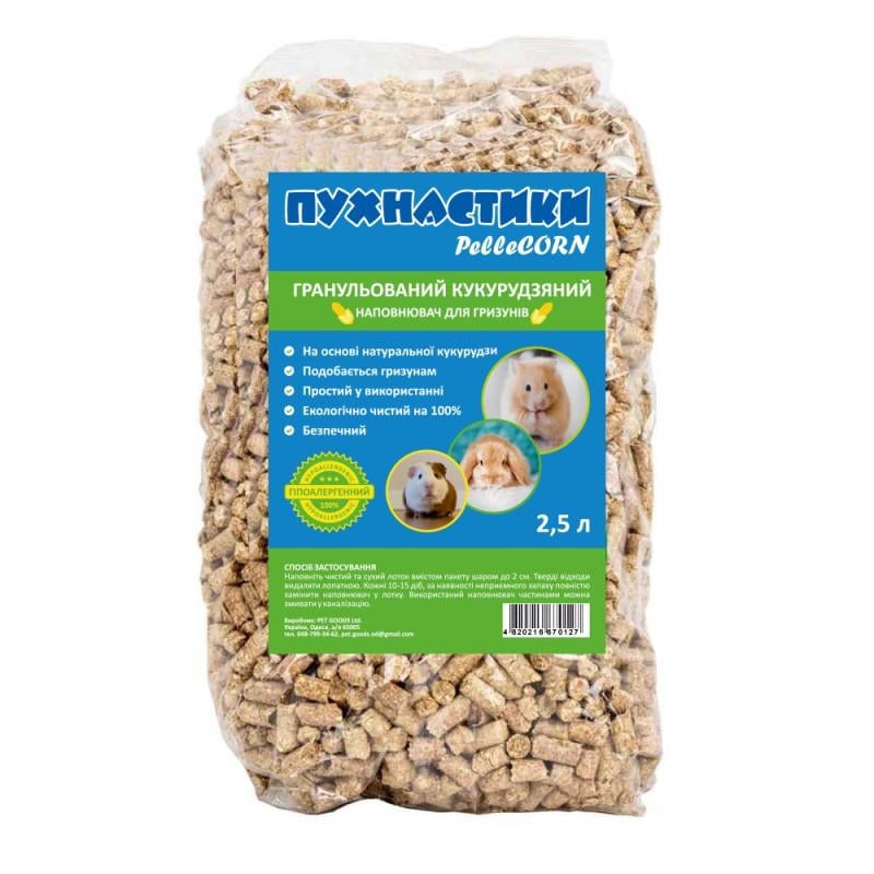 Наповнювач для гризунів гранульований кукурудзяний Пухнастика Pellecorn 5 шт. 2,5 л (1443302295) Наповнювач для гризунів гранульований кукурудзяний Пухнастика Pellecorn 5 шт. 2,5 л (1443302295)