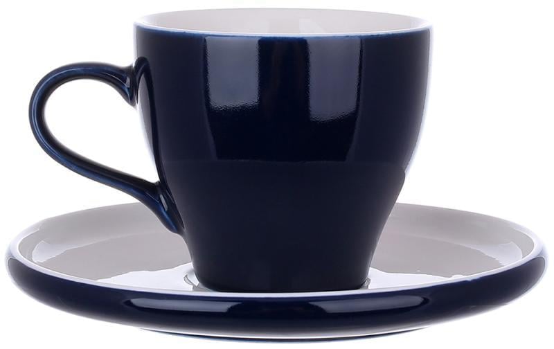 Сервіз для чаю та кави Belle Cobalt 6 чашок і 6 блюдець 200 мл Чорний