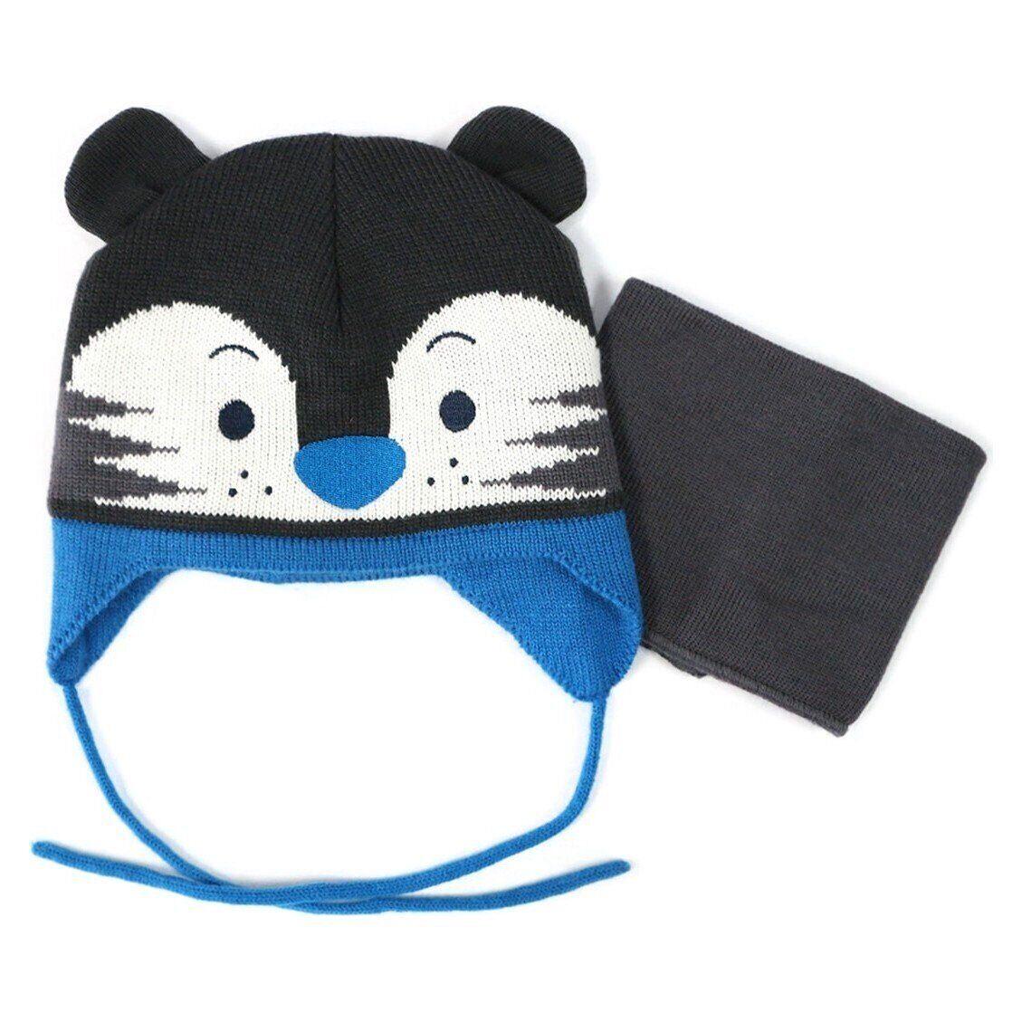 Шапка с баффом вязаные для мальчика Peluche&Tartine F16ACC11BG зимние 48-50 см Васильково-серый (F16ACC11BG-Smoke-2/3)