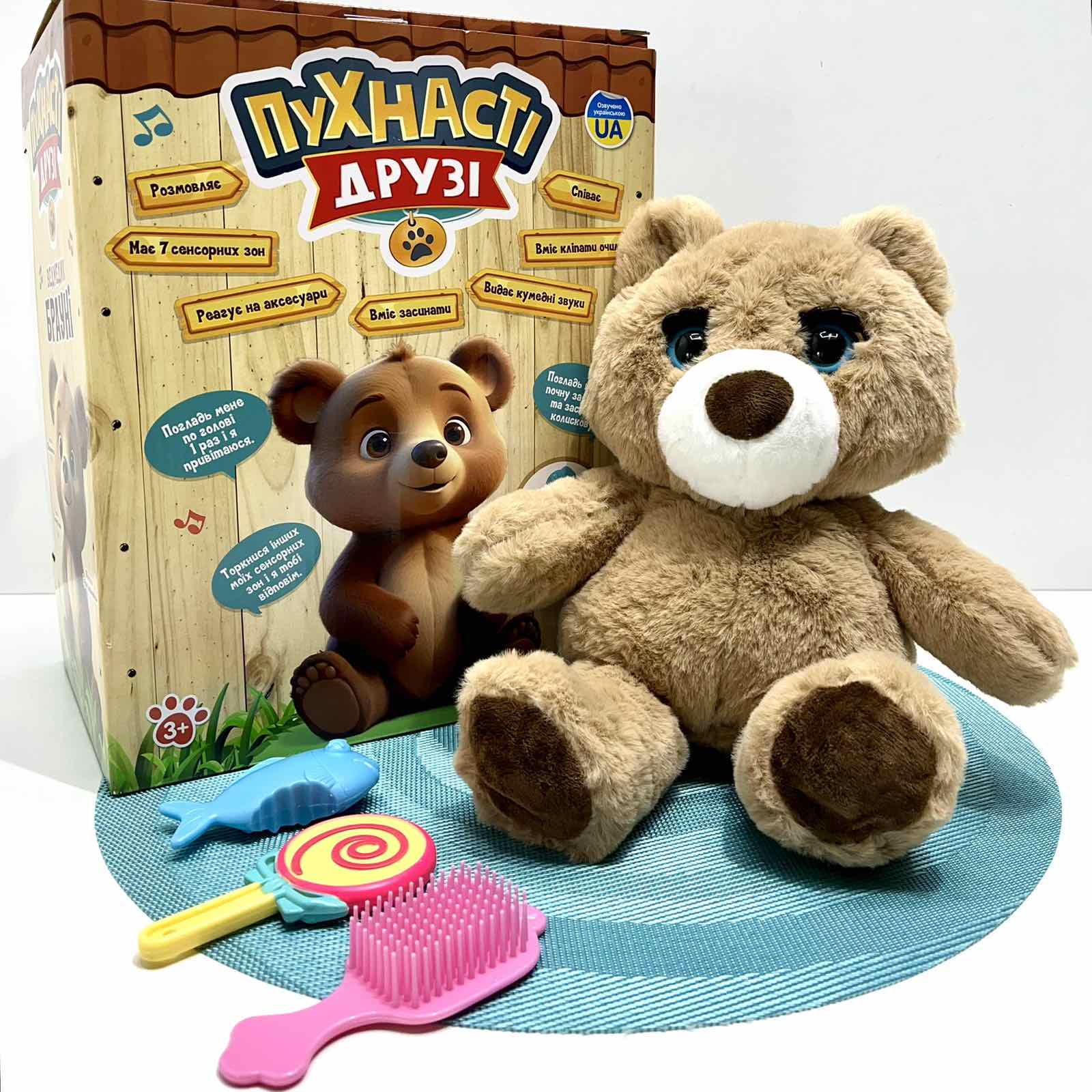 Интерактивная игрушка Медвежонок Брауни 7 функций Коричневый (M 5952 I UA) - фото 2