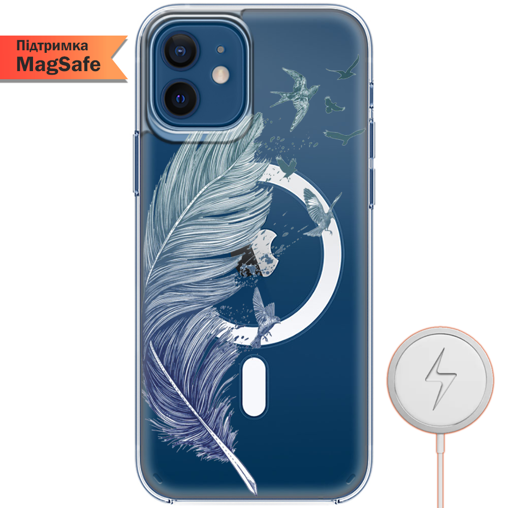 Чехол BoxFace iPhone 12 mini Feather Прозрачный силикон с поддержкой MageSafe (41084-cc38-41496)