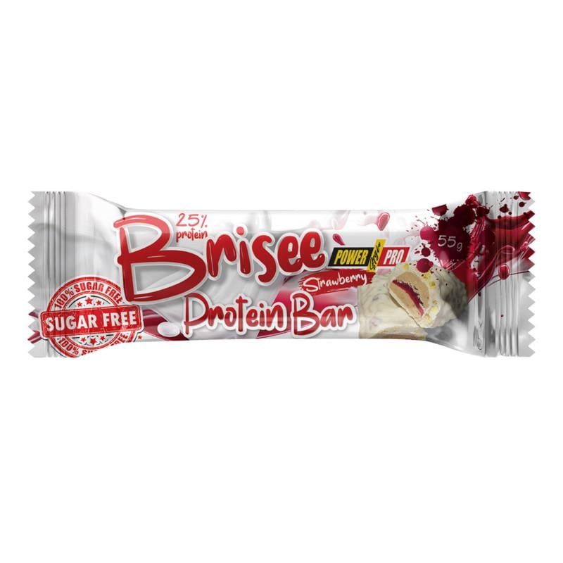 Протеїновий батончик POWER PRO Brisee Protein Bar 25% Sugar Free Полуниця 55 г (22904-01)