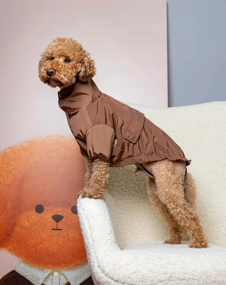 Дождевик-куртка Dogs Bomba флис р. 5 Карамельный