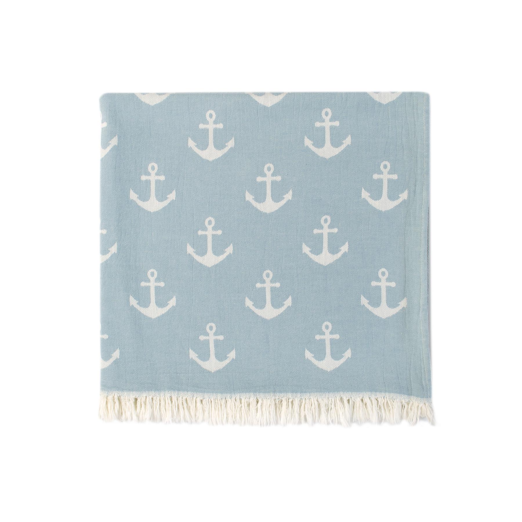 Полотенце Lotus Home Pestemal Anchor 90х160 см Teal Blue