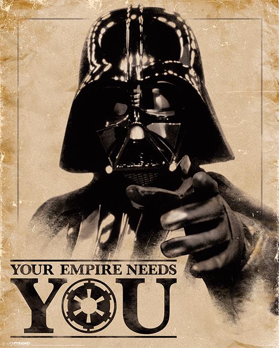 Постер плакат Зоряні Війни Ти Потрібен Імперії/Star Wars Classic Your Empire Needs You 40x50 см