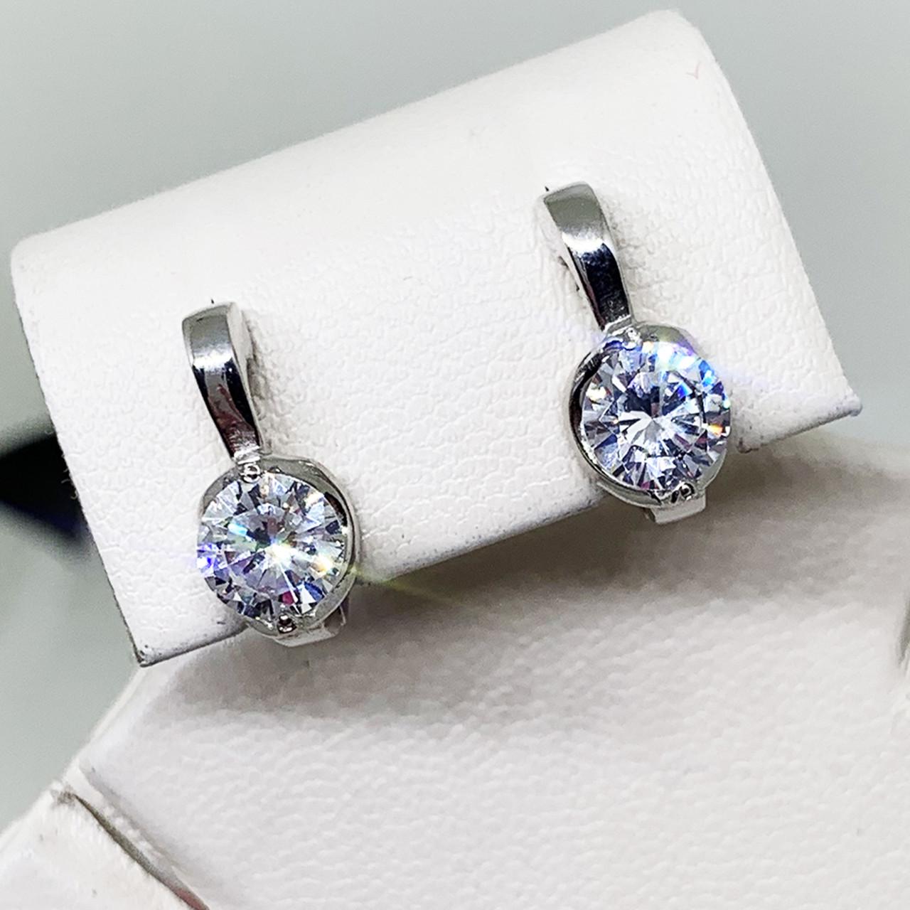 Серьги с фианитом 2,24 г (1616514476)