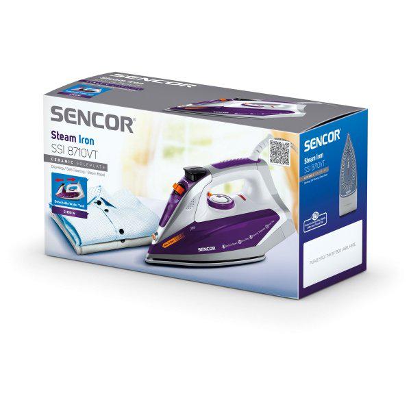 Праска Sencor з технологією Anti-calc 2400 Вт Білий з фіолетовим (SSI8710VT) - фото 9