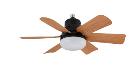 Потолочный вентилятор со светом 2в1 6 лопастями под дерево 30 Вт (SAM-1)