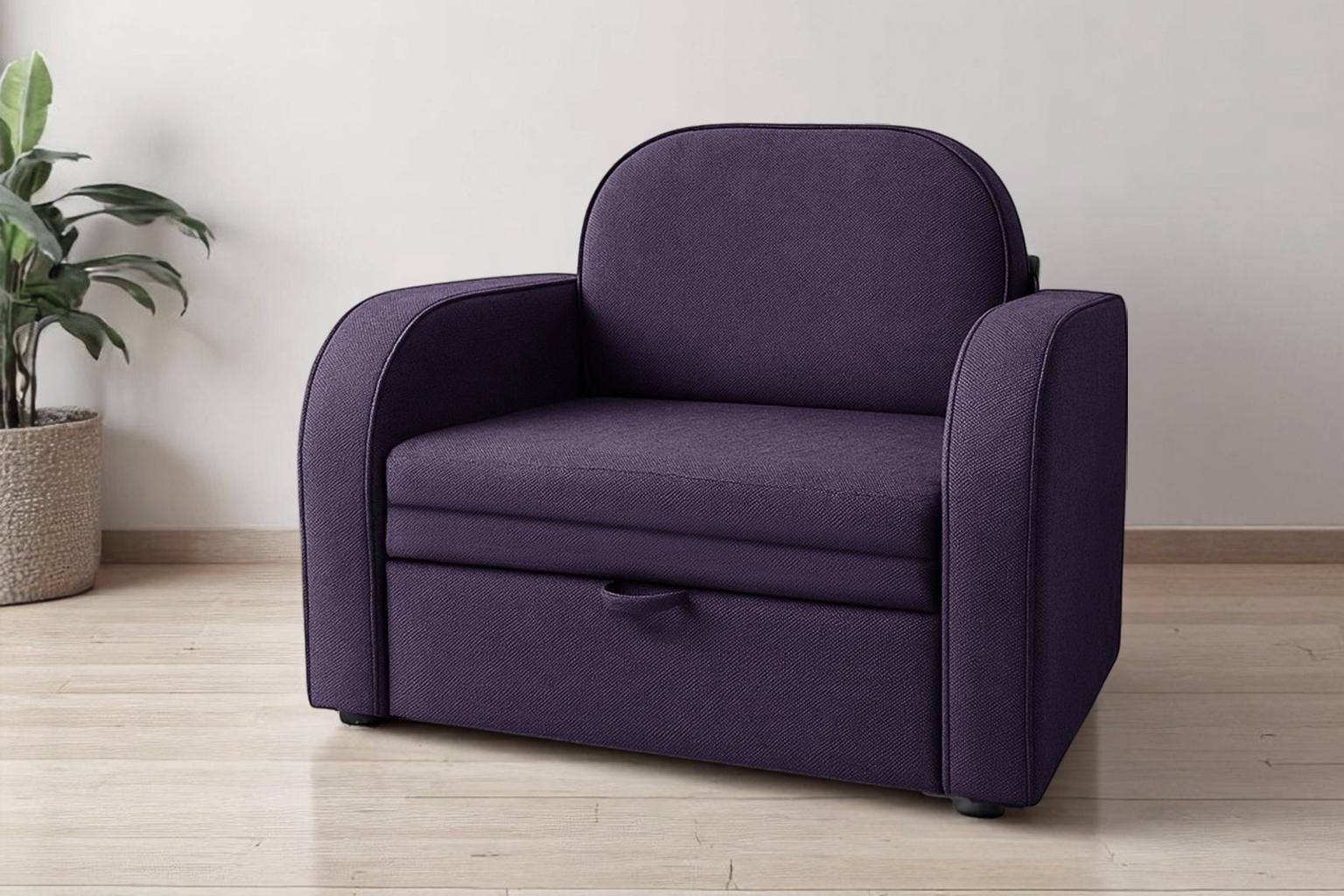 Диван-крісло м'який розкладний Tobi Sho Дрім рогожка Bahama 1140х850х730 мм 47/Фіолетовий