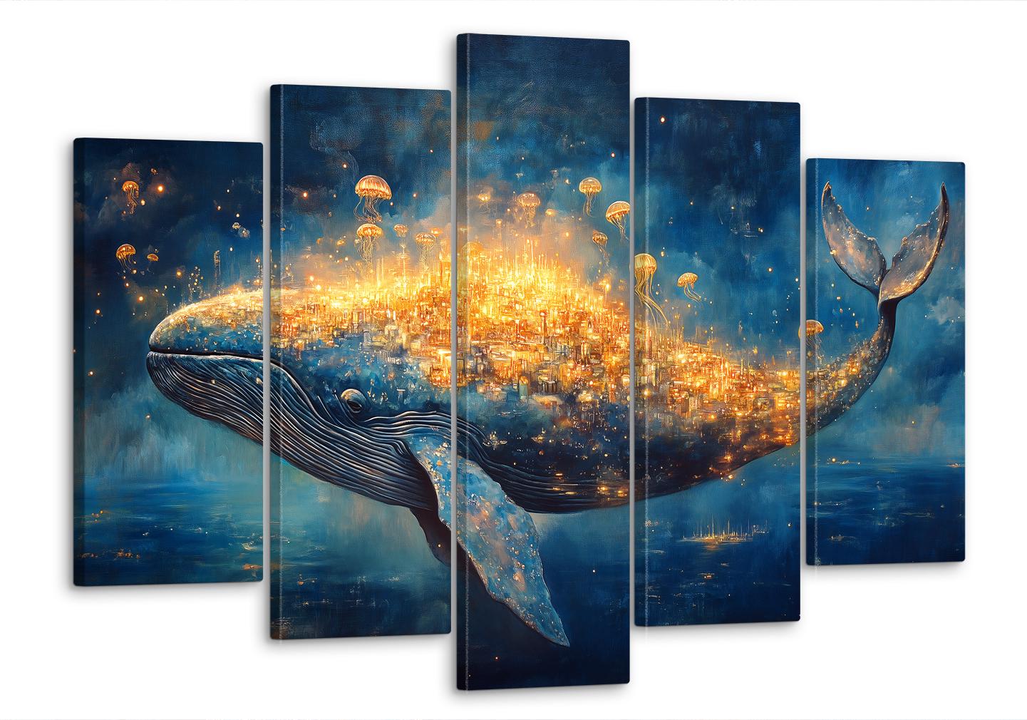 Картина модульная MAKO полет кита 80x125 см (MK50555)