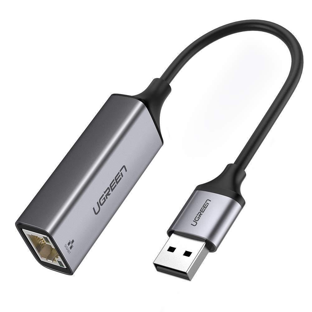 Внешняя сетевая карта USB 3.0 Gigabit Ethernet LAN RJ45 Ugreen 50922 10/100/1000 Mbps - фото 1 Внешняя сетевая карта USB 3.0 Gigabit Ethernet LAN RJ45 Ugreen 50922 10/100/1000 Mbps - фото 1