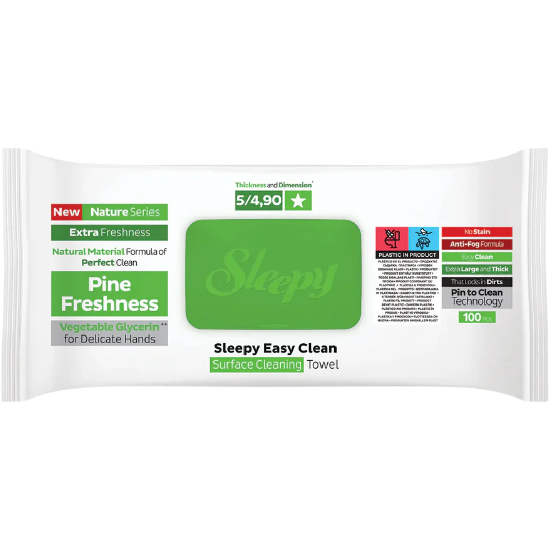Влажные салфетки для уборки Sleepy Easy Clean Pine Freshness 100 шт. (000006995)