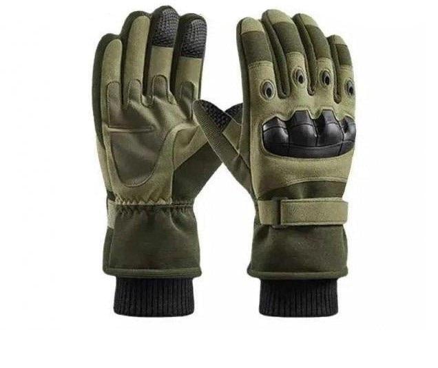 Рукавички зимові 30100 на флісі Олива Рукавички зимові 30100 на флісі Олива