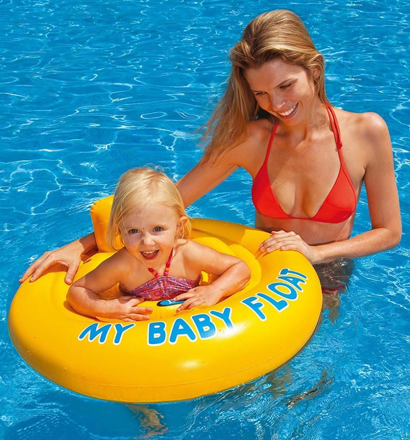 Надувний пліт дитячий Intex My Baby Float 70 см 6-12 міс. Жовтий (28443301) - фото 3 Надувний пліт дитячий Intex My Baby Float 70 см 6-12 міс. Жовтий (28443301) - фото 3