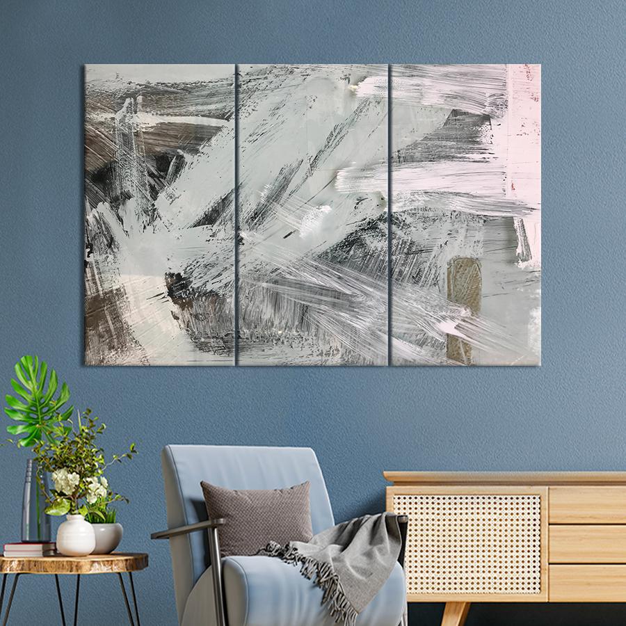 Картина Абстрактный белый узор 156x100 см (A933-3)