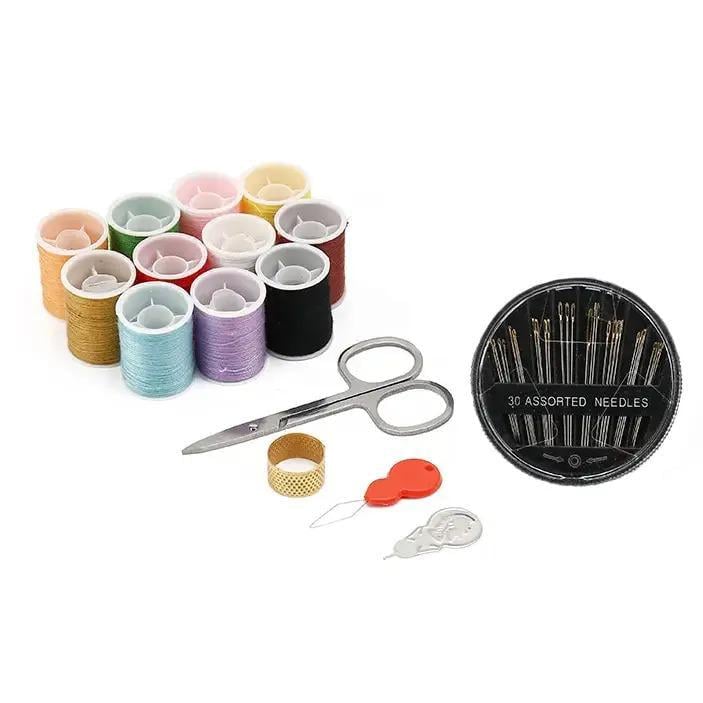 Набір для шиття нитки голки ножиці та аксесуари з сумкою на блискавці Чорний - фото 2 Набір для шиття нитки голки ножиці та аксесуари з сумкою на блискавці Чорний - фото 2