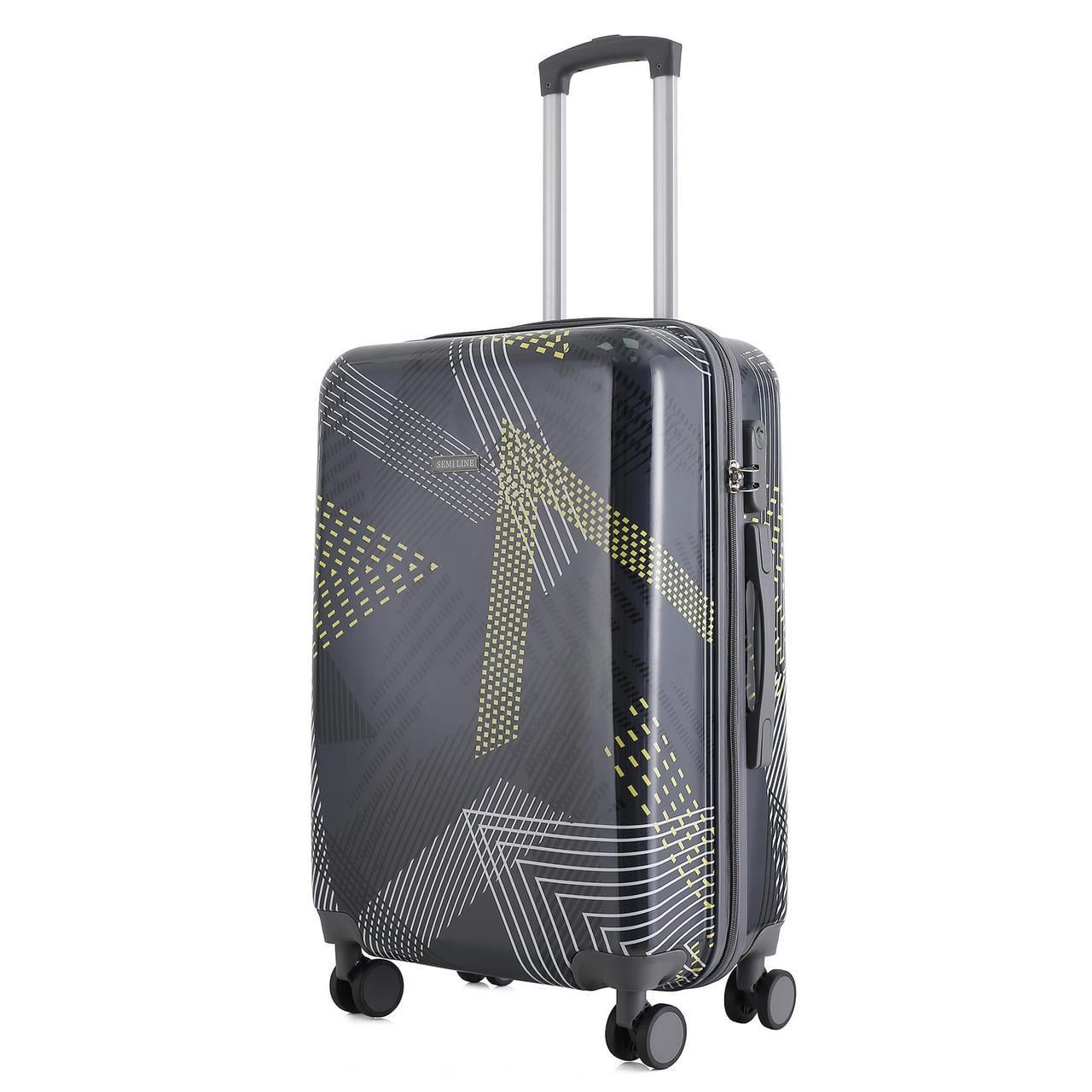 Чемодан SEMI LINE 24" M Black Pattern (T5651-2)
