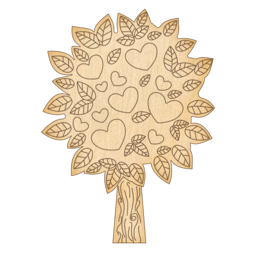 Заготовка из фанеры №122 Дерево любви (5550)