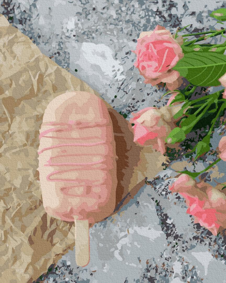 Картина по номерам Brushme Розовое мороженое 40х50 см (GX38489)