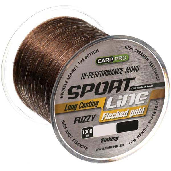 Леска Carp PRO Sport Line Flecked 1000 м 0,31 мм Gold (CP2310-0310) - фото 1 Леска Carp PRO Sport Line Flecked 1000 м 0,31 мм Gold (CP2310-0310) - фото 1