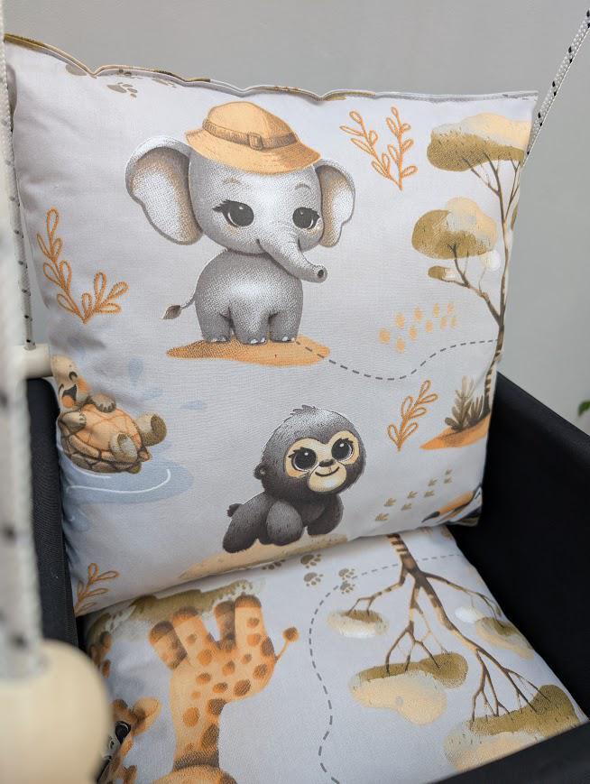 Гойдалка дитяча Happy Vita Craft Слон жираф 36х36 см Чорний (26240587) - фото 2 Гойдалка дитяча Happy Vita Craft Слон жираф 36х36 см Чорний (26240587) - фото 2