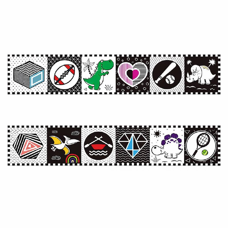 Бортик-книжка двухстороння Limo Toy 66546-1 для немовлят Чорно-білий (2698810572)