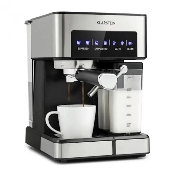 Кофеварка KLARSTEIN Arabica Comfort сенсорная панель управления 1350W Нержавеющая сталь (10035655)