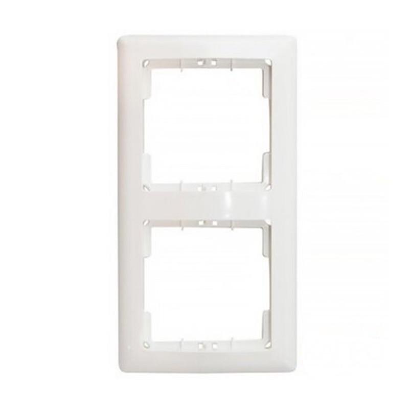 Рамка 2-постовая УЭК BOLERO РВ02-00-0-ББ вертикальная АБС-пластик Белый [EML21-K01-01]