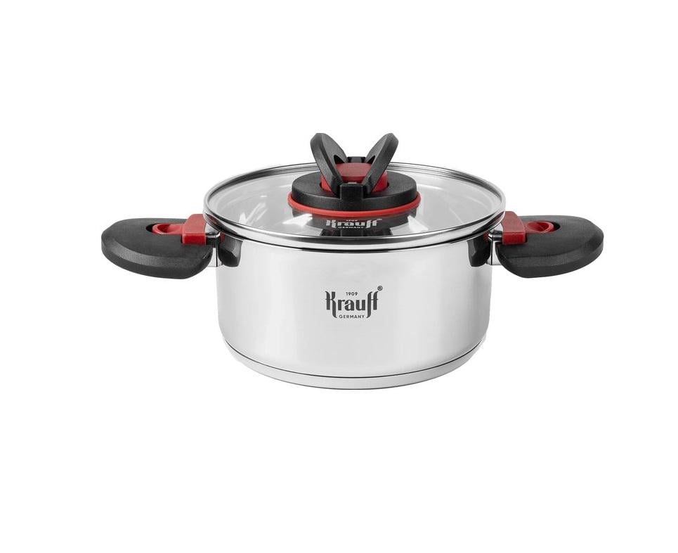 Каструля Krauff Prime Chef зі скляною кришкою 1,9 л 16 см (a6fb47c7)