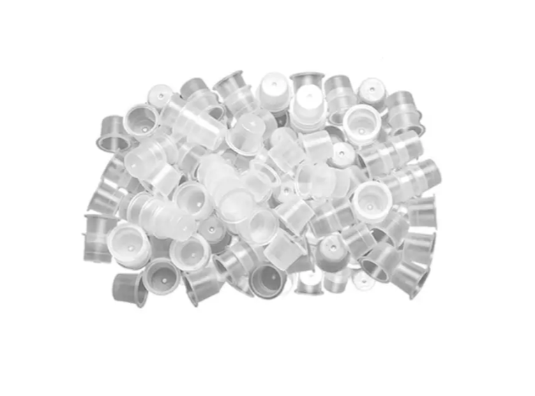 Колпачки для тату чернил пигментов пластик 100 шт. S 9 мм Transparent (510007) Колпачки для тату чернил пигментов пластик 100 шт. S 9 мм Transparent (510007)