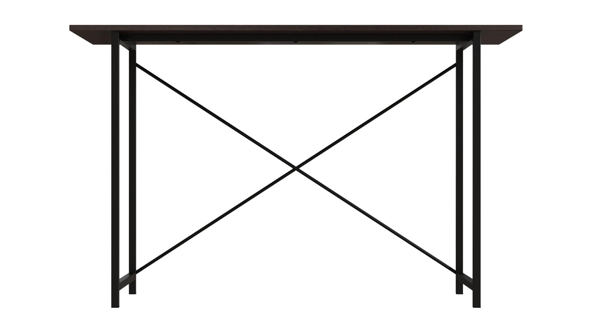 Письмовий стіл Ferrum-decor Line Лайт метал/ДСП 16 мм 750x1200x500 мм Чорний/Венге Магія (FRD-106157)