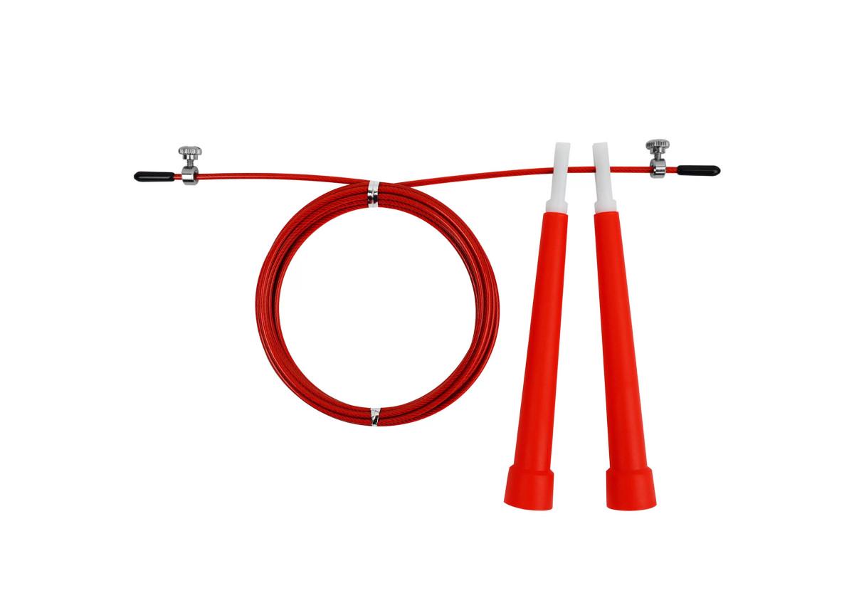 Скакалка швидкісна EasyFit Speed ​​Cable Rope 3 м зі сталевим тросом Червоний (EF-2039-R) - фото 2