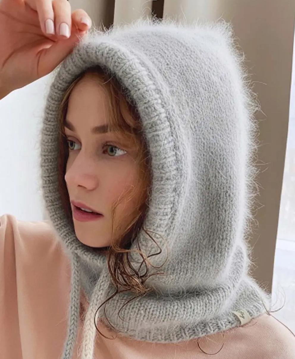 Капор теплий 9120 унісекс One size Сірий (01486) (01486) - фото 2