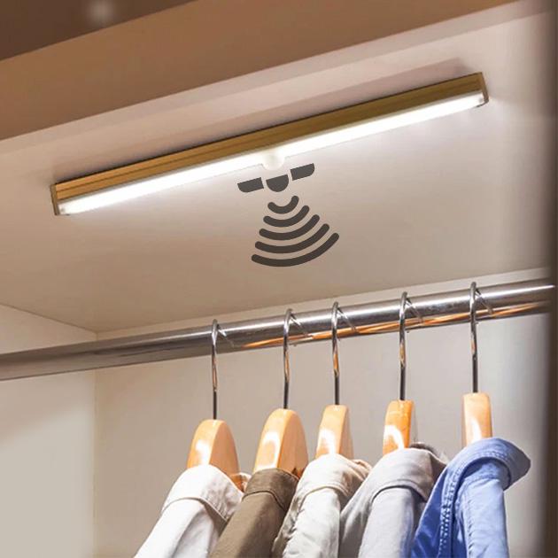 Ночной светильник с датчиком движения Intelligent аккумуляторный магнитный LED линейный алюминиевый 32 см - фото 13