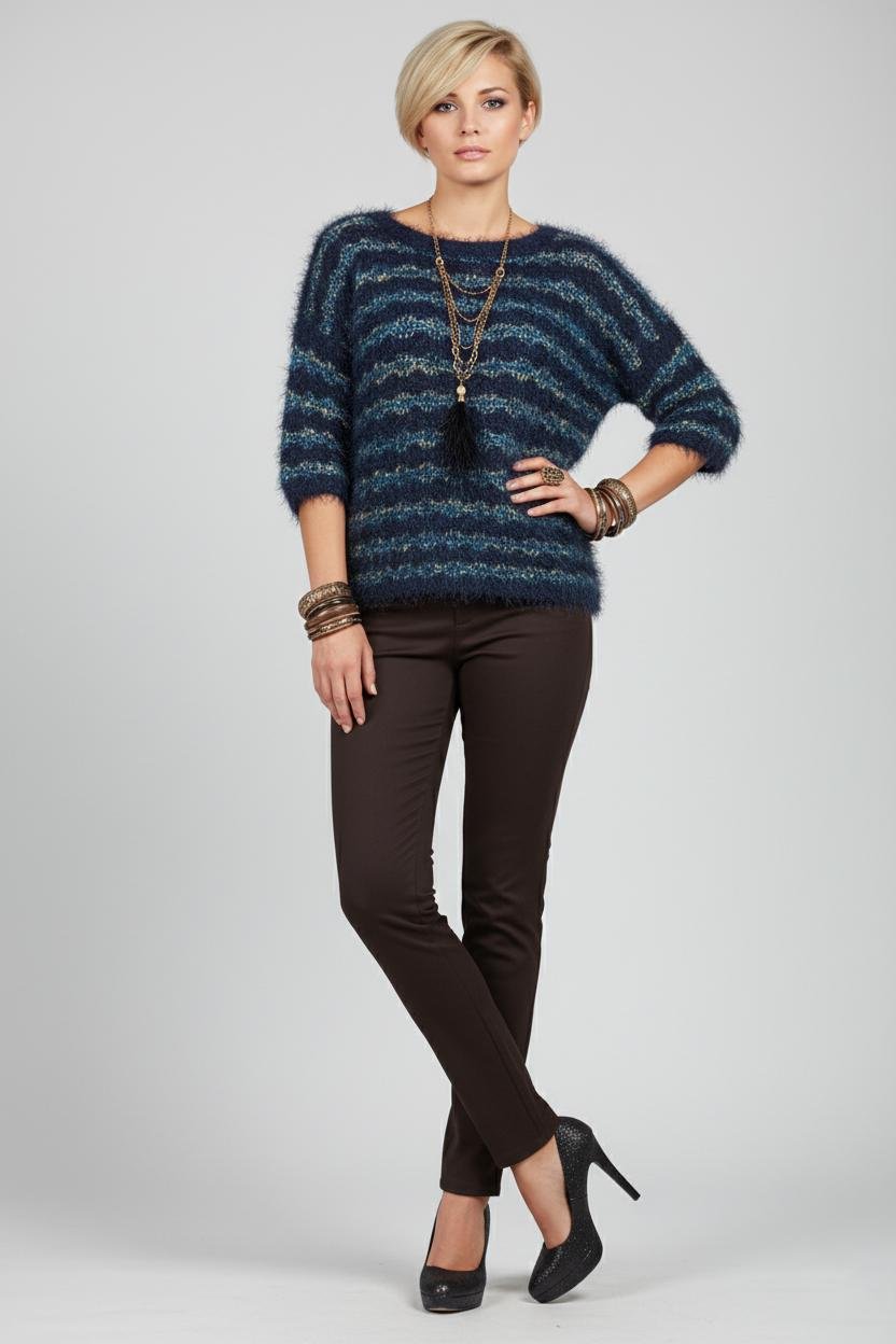 Свитер женский демисезонный Forza Viva FV-5540090 Трава р. 42 Синий (17852153) Свитер женский демисезонный Forza Viva FV-5540090 Трава р. 42 Синий (17852153)