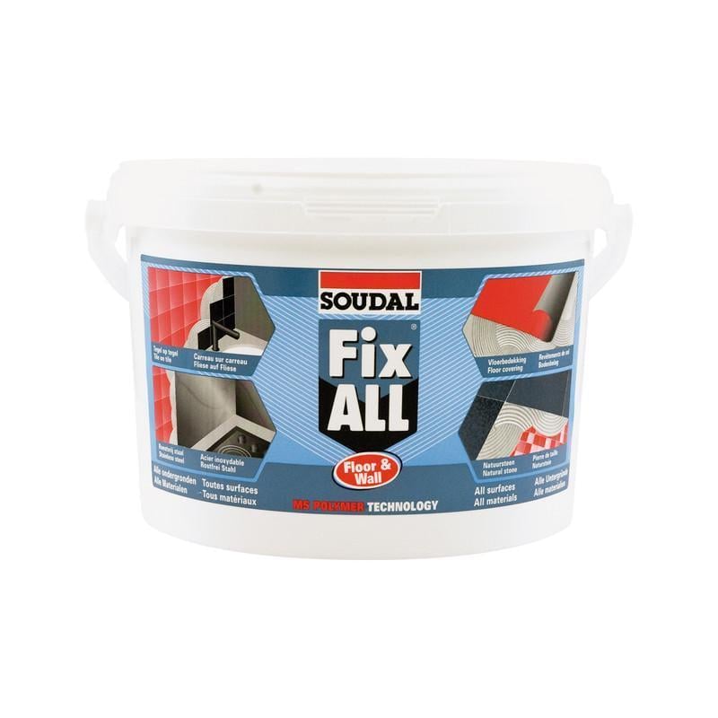 Клей-герметик SOUDAL FIX All Floor&Wall SMX-полимер 4 кг Белый (000020000000080201)