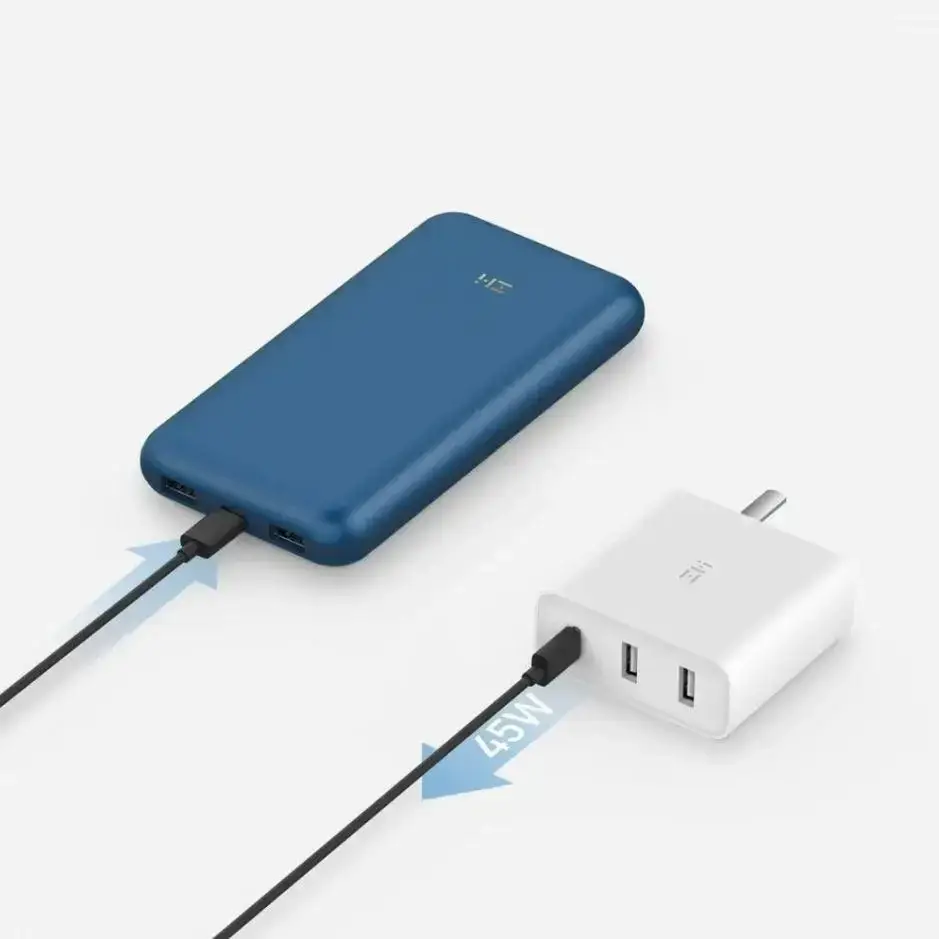 Повербанк ZMI 10 Pro Power Bank 20000 mAh PD 65 W Blue (QB823) - фото 5 Повербанк ZMI 10 Pro Power Bank 20000 mAh PD 65 W Blue (QB823) - фото 5