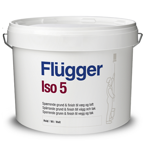 Краска изолирующая Flugger Iso 5 Primer & Finish, 10 л Белый