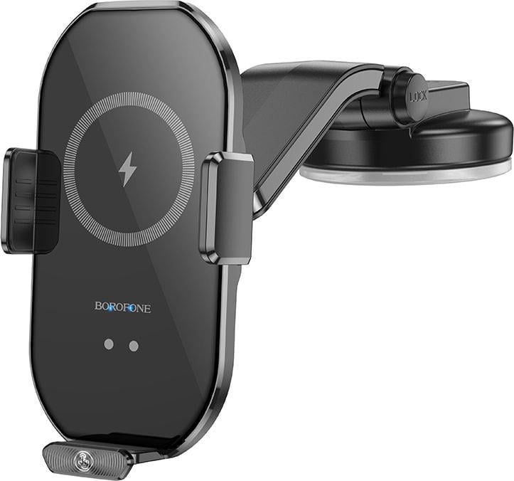 Держатель автомобильный Borofone BH206 с беспроводным зарядным устройством (36511)