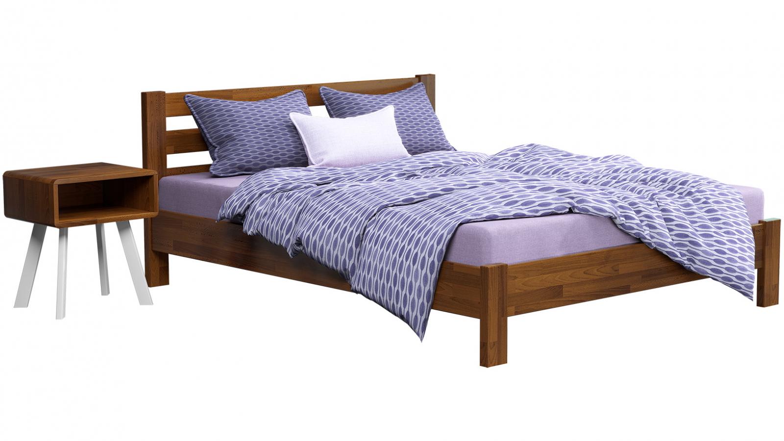 Кровать деревянная Рената Люкс 160х190 см Орех светлый