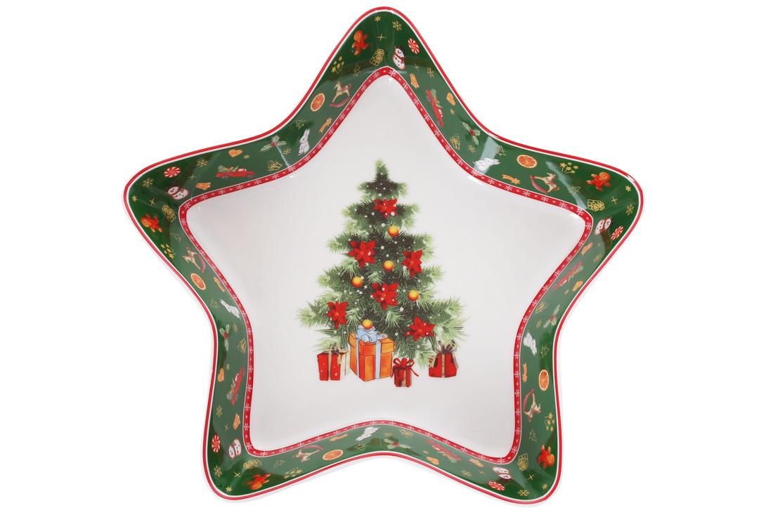 Блюдо в форме звезды фарфоровое BonaDi 28 см (498-283)