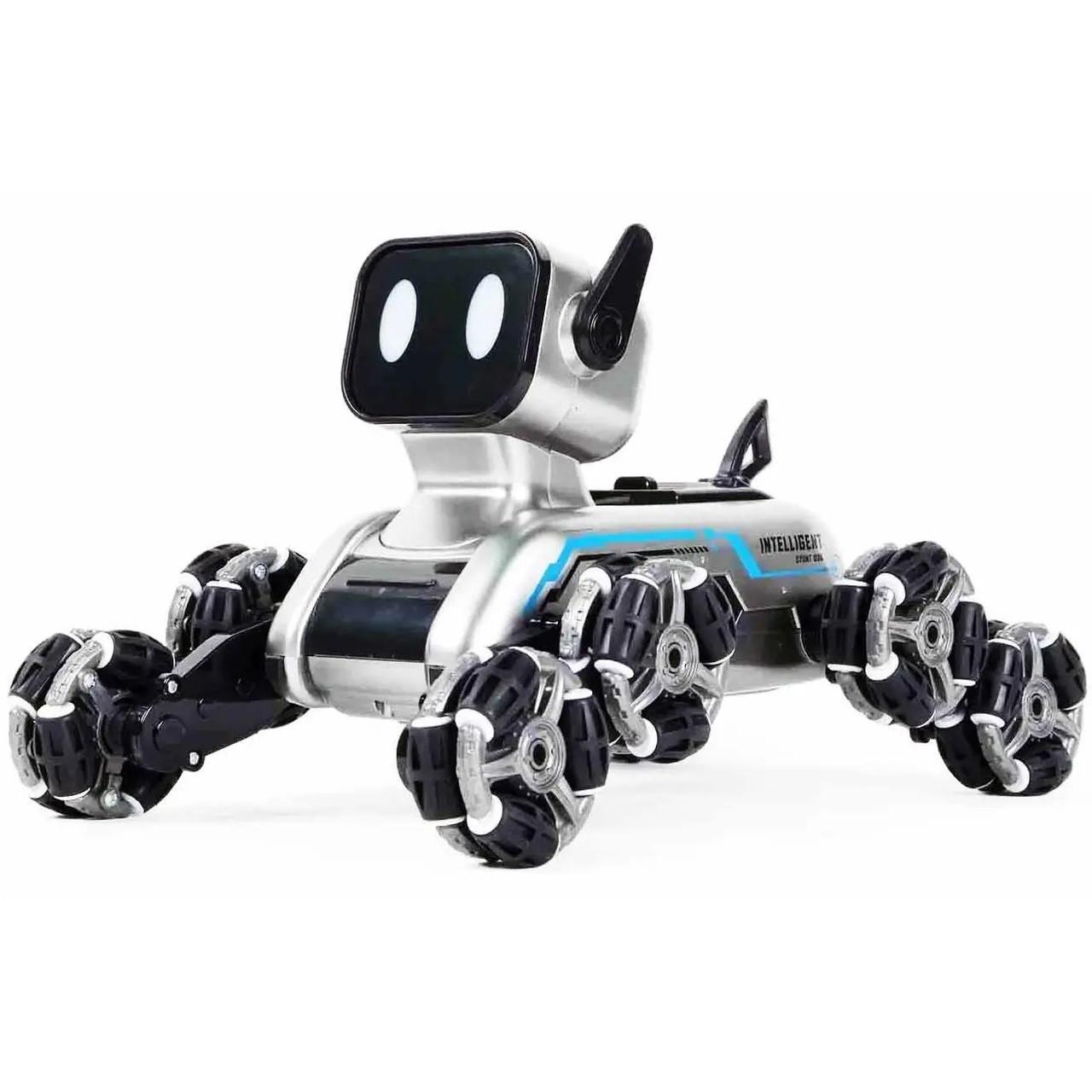 Игрушка трюковая собака Stunt Robot Dog восьмиколесная на радиоуправлении Grey (3_05486) - фото 3