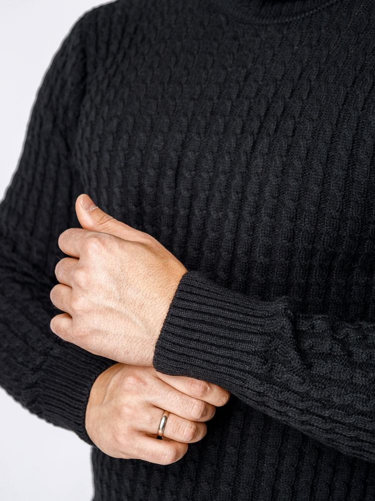 Гольф с длинным рукавом р. 46 Черно-серый (SKT000940916) - фото 3 Гольф с длинным рукавом р. 46 Черно-серый (SKT000940916) - фото 3