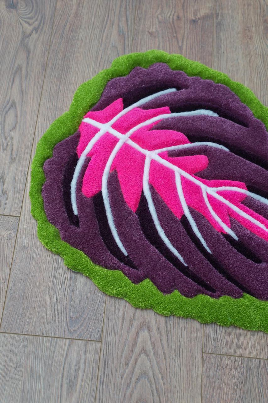 Ковер ручной работы Листок колеуса 75х55 см - фото 7 Ковер ручной работы Листок колеуса 75х55 см - фото 7