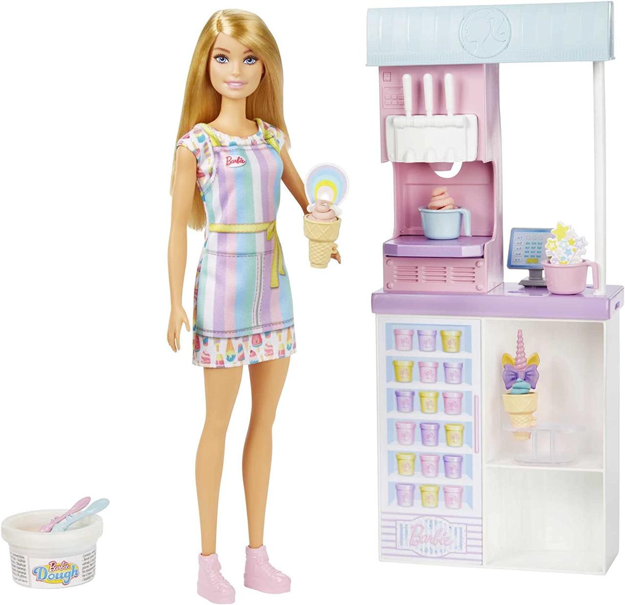 Ігровий набір лялька Barbie Ice Cream Shop HCN46