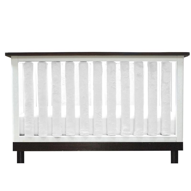 Фенс-бампери в дитяче ліжечко білі Minky 2 шт. (Lam101173)